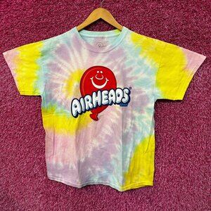 Airheads Smiley Red Balloon Logo Taffy Candy Promo Tie Dye L